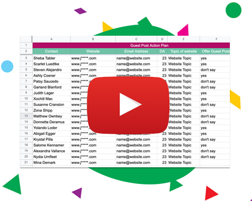 The off-page SEO strategy template with a guest post action plan